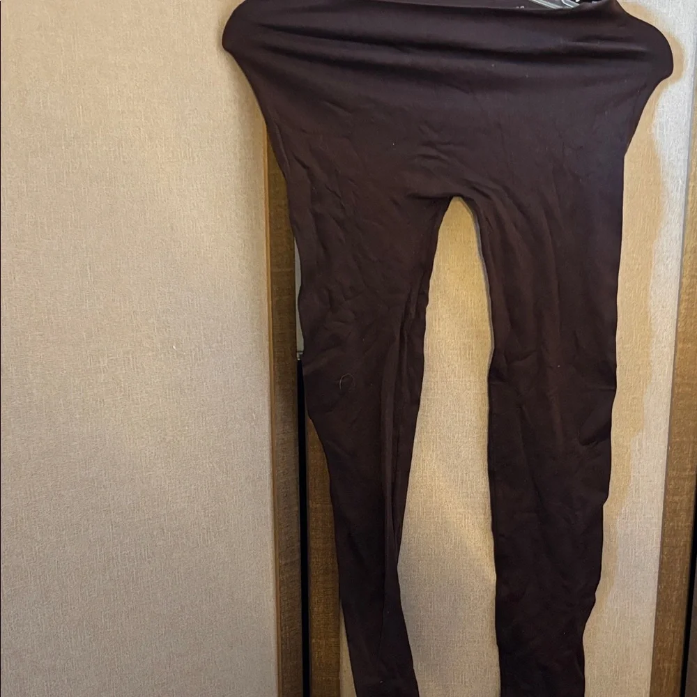 Zenana Dark Brown footless tights osfm